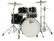 Gretsch Energy Five Piece Drum Set Black, includes Hardware and Zildjian Cymbal Pack Thumbnail